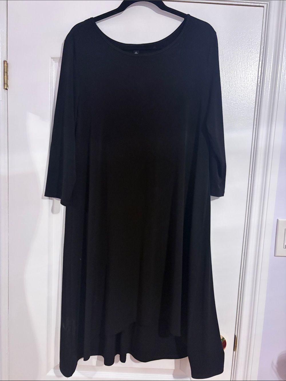 Black Swing Dress with 3/4 Sleeves - Sears